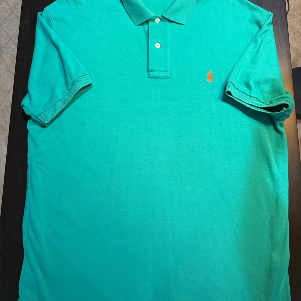 Polo by Ralph Lauren Teal Polo Shirt - Picture 4 of 5